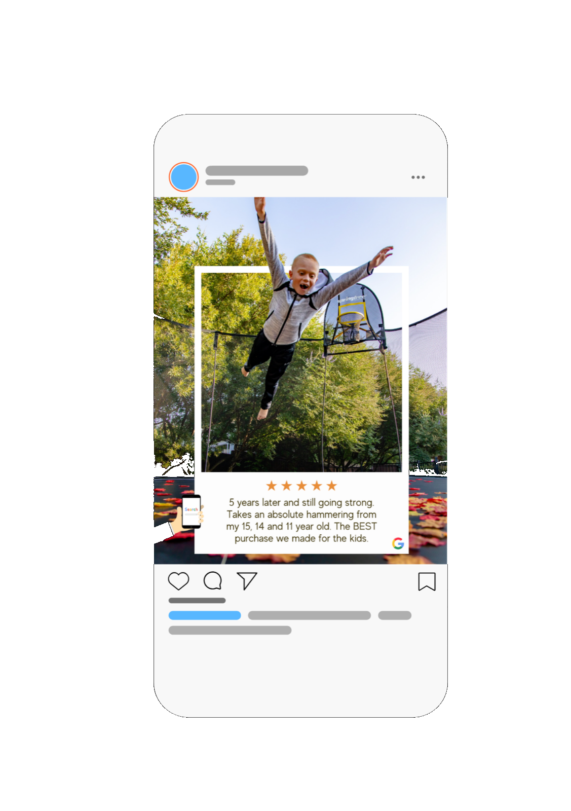Complete Springfree Google review social post